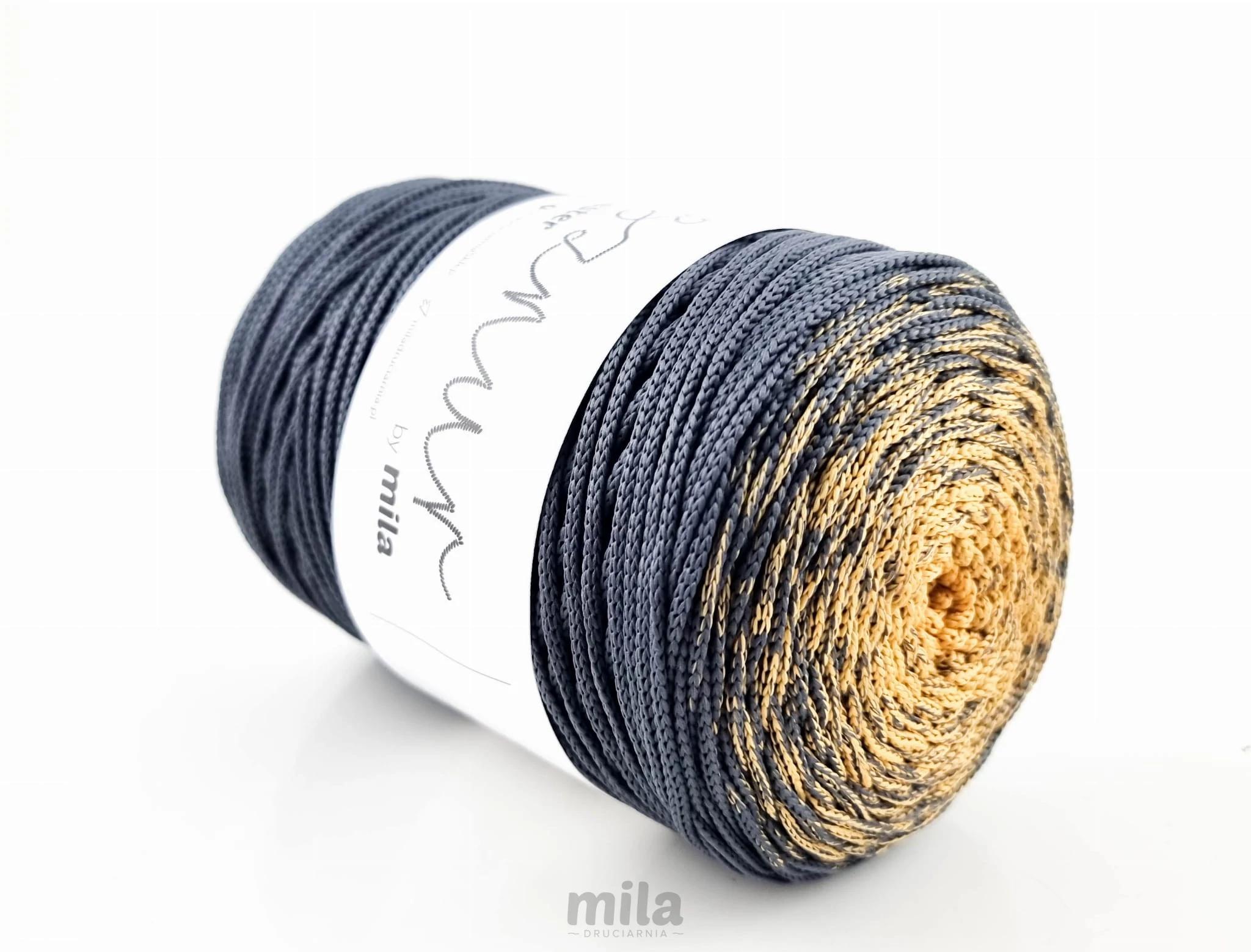 Mila Pamutfonal OMbre 3mm Méz/Szürke